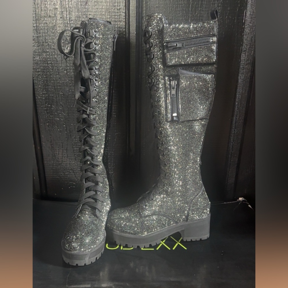 Dolls Kill Sparkling Combat Boots